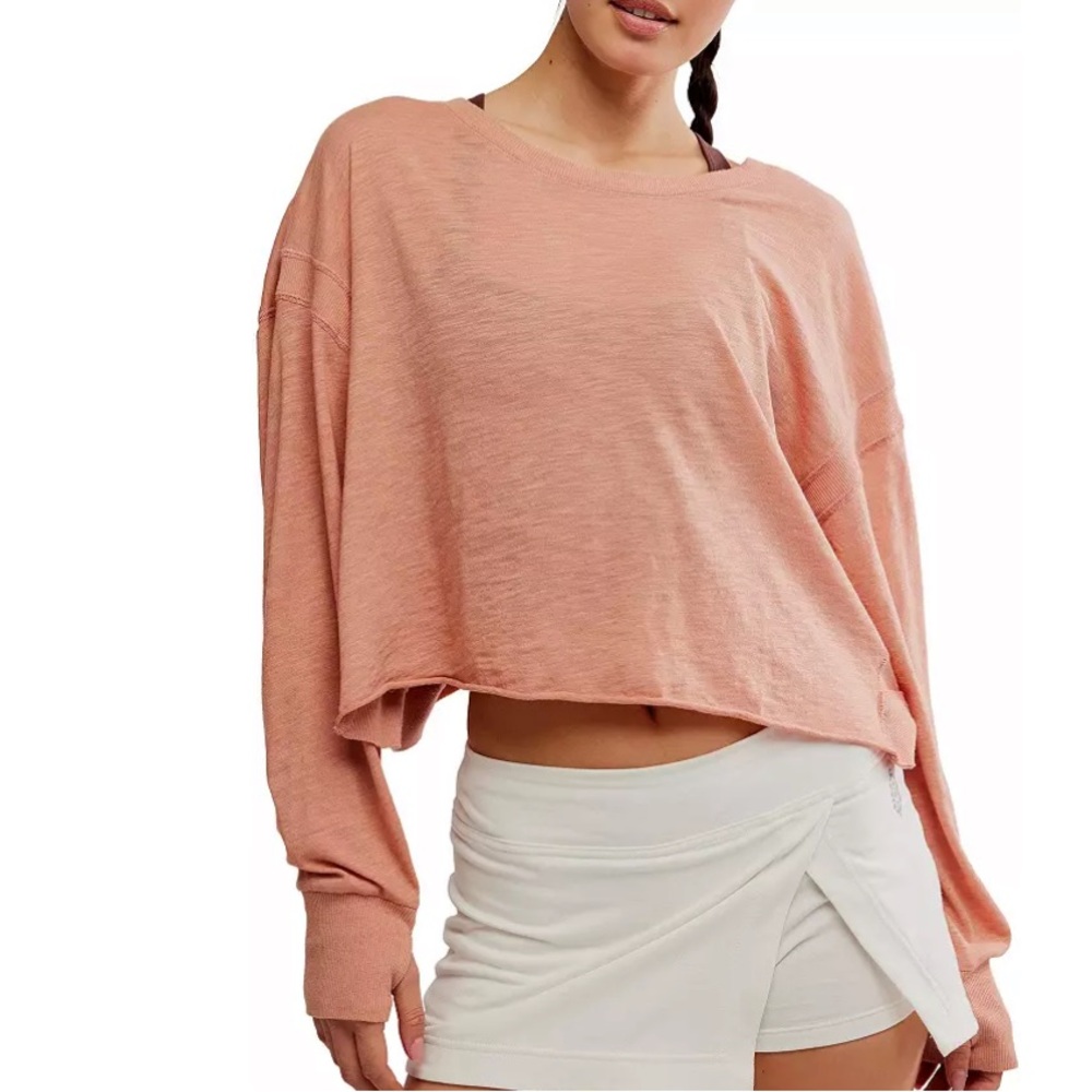 NWT FP Movement My Time Layer Long Sleeve Petal Large - Picture 2 of 12